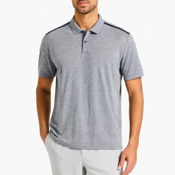 Theory Gray Stinson O Current Pique Polo Size XL - Picture 1 of 5